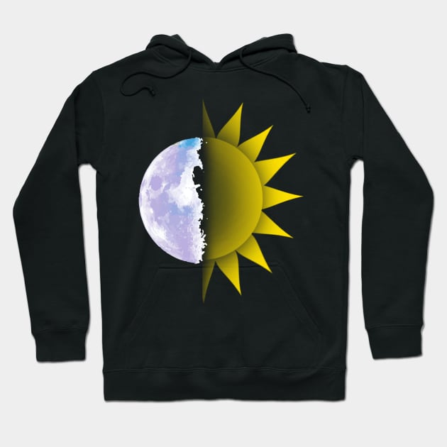 Half moon half sun Hoodie by Byreem